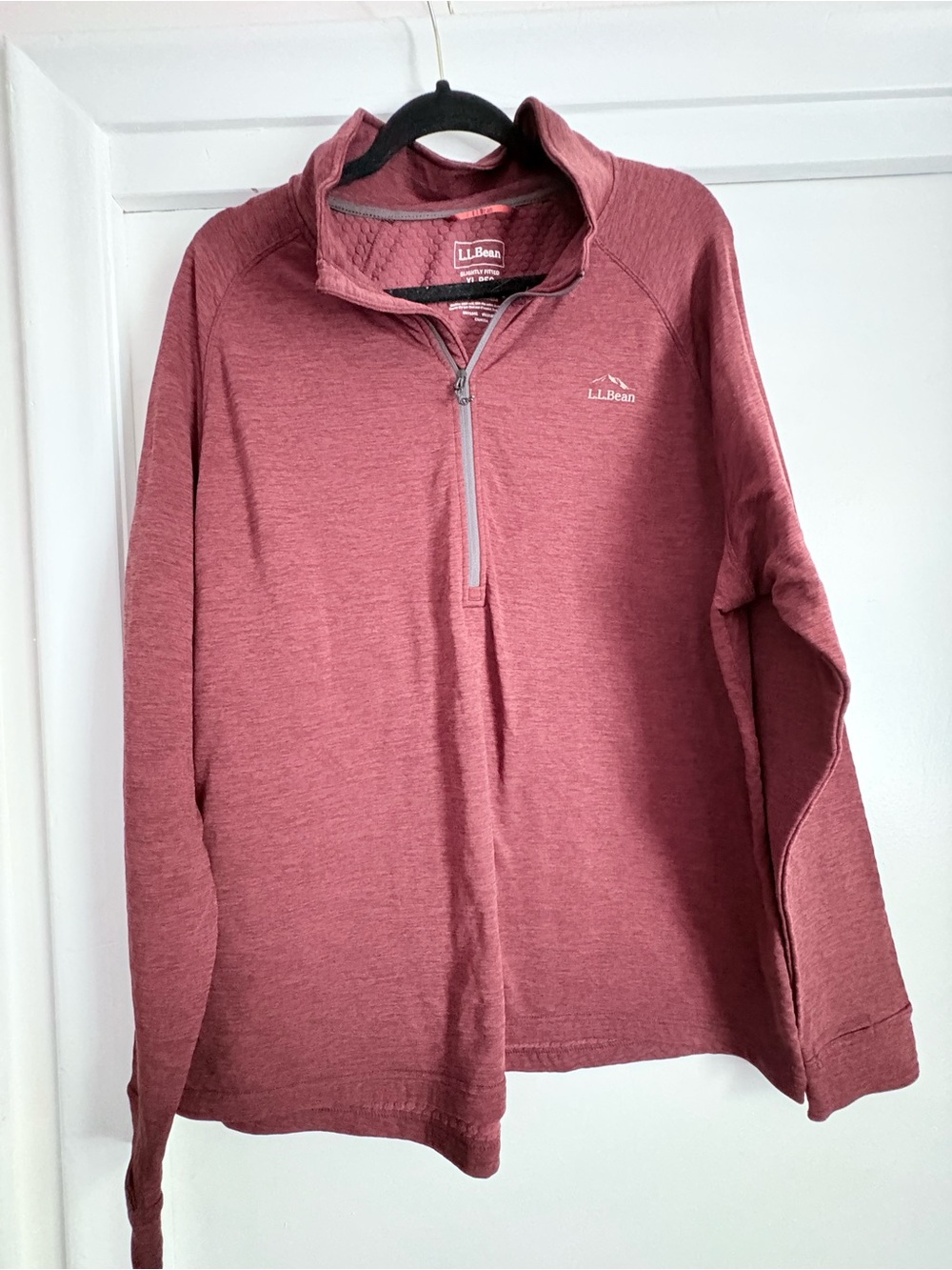 L.L. Bean Men's Half-Zip Pullover Sweater in Dusty Rose